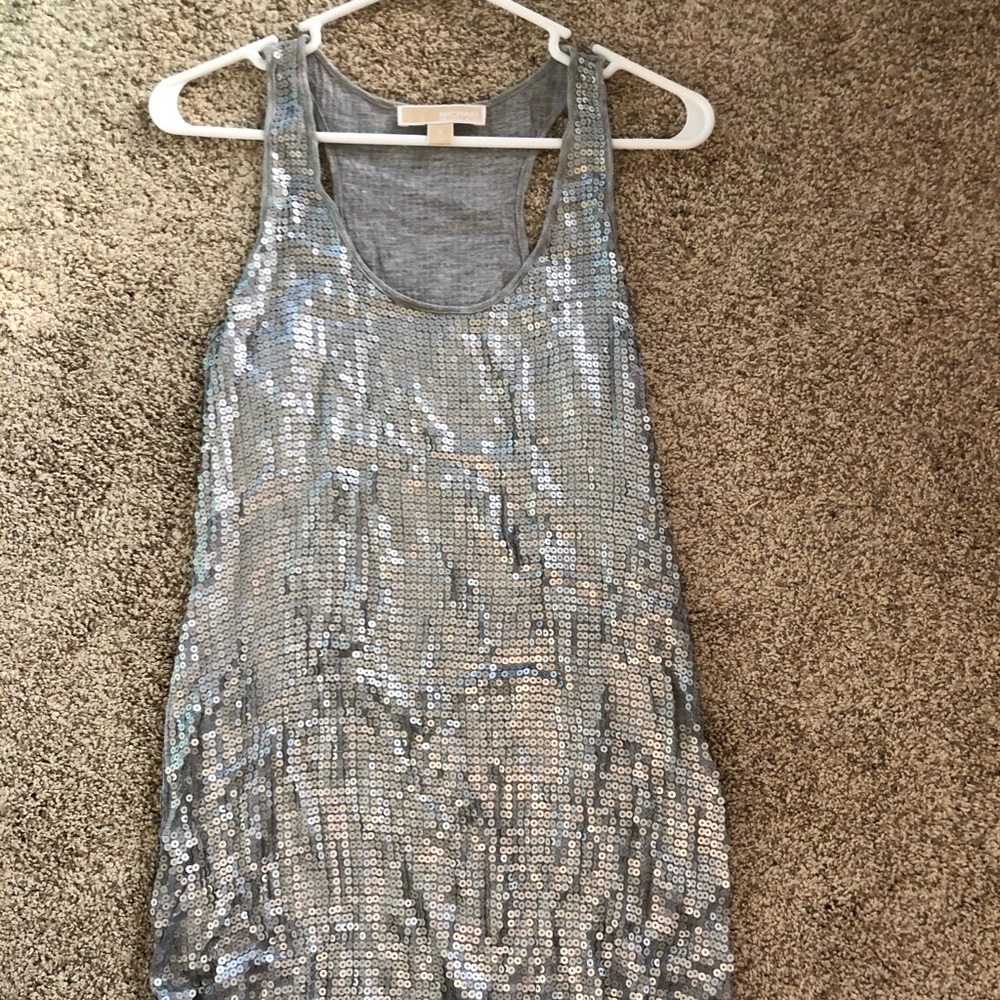 Silver mini dress